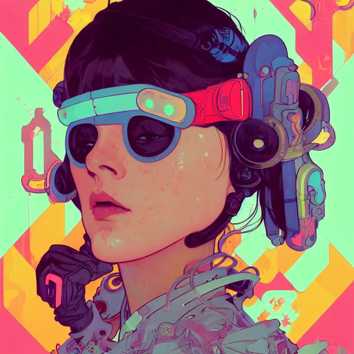 a beautiful painting of a cyberpunk blindfolded girl | Stable Diffusion ...