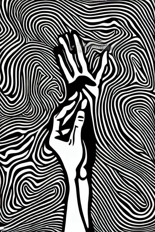 Image similar to minimalist boho style art of a hand, illustration, vector art