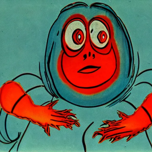 Image similar to creature from czech animation from the 60s