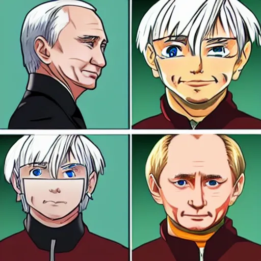 Prompt: Putin in anime style