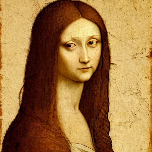 Image similar to a painting of a woman with long hair by leonardo da vinci, pixabay contest winner, academic art, da vinci, academic art, detailed painting