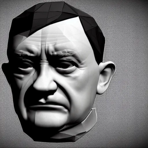 Image similar to donald hitler, low - poly 3 d model, rendered in octane, ambient occlusion