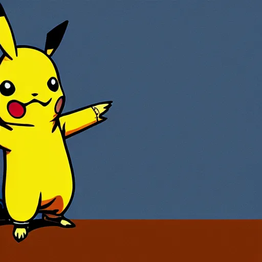 Image similar to pikachu in a hazmat suit, cartoon, thick lines