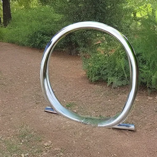 Prompt: a chrome arch, craigslist photo