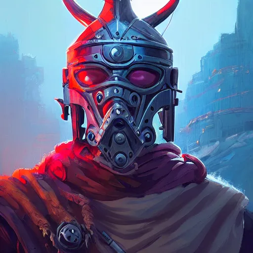 Image similar to cyberpunk viking helmet mask warrior goddess robot ninja fantasy, art gta 5 cover, official fanart behance hd artstation by jesper ejsing, by rhads, makoto shinkai and lois van baarle, ilya kuvshinov, ossdraws