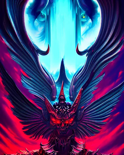 Image similar to a beautiful hyperdetailed painting of devils mirror, retrowave evil fantasy infrared, wallpaper, highly detailed, trending on artstation.