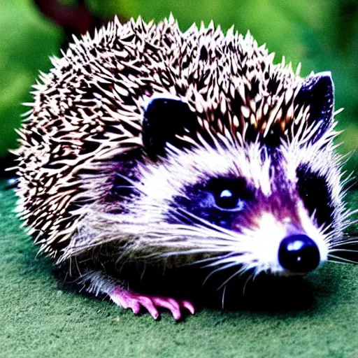 Image similar to “a hedgehog mixed with a raccoon”