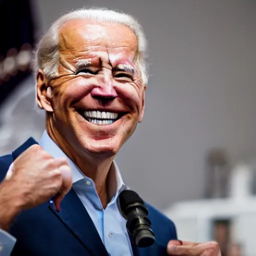 Prompt: joe biden brushing his teeth