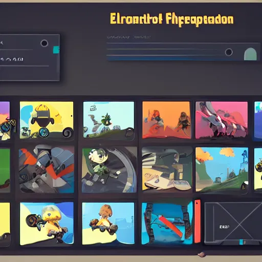 Image similar to Video game flat character introduction UI