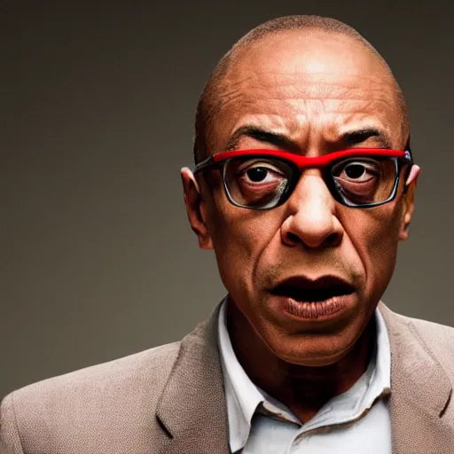 Image similar to Gus Fring from better call saul with gollum face