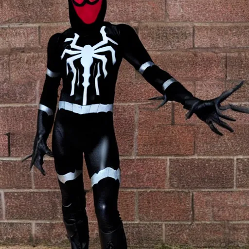 Image similar to Black metal Spider-Man suit