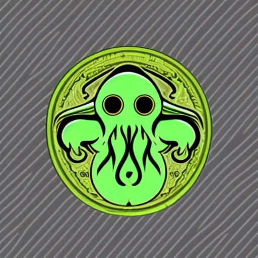 Image similar to new Telegram logo, logo design, Cthulhu, logo design, Cthulhu queen