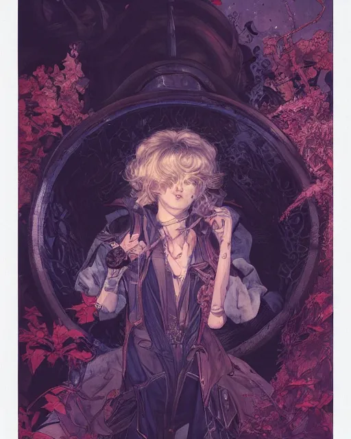 Image similar to a girl in a halloween costume, midshot single subject, ambient lighting, detailed, art poster by ayami kojima, makoto shinkai, kilian eng
