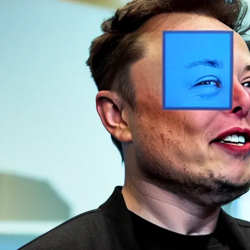 Image similar to elon musk with a byonic eye