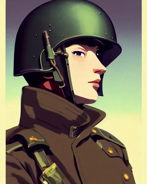 Image similar to ww 2 german soldier, snow, helmet | | very very anime!!!, fine - face, audrey plaza, realistic shaded perfect face, fine details. anime. realistic shaded lighting poster by ilya kuvshinov katsuhiro otomo ghost - in - the - shell, magali villeneuve, artgerm, jeremy lipkin and michael garmash and rob rey