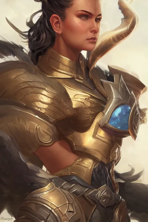 Image similar to amazon valkyrie athena, d & d, fantasy, portrait, highly detailed, headshot, digital painting, trending on artstation, concept art, sharp focus, illustration, art by artgerm and greg rutkowski and magali villeneuve