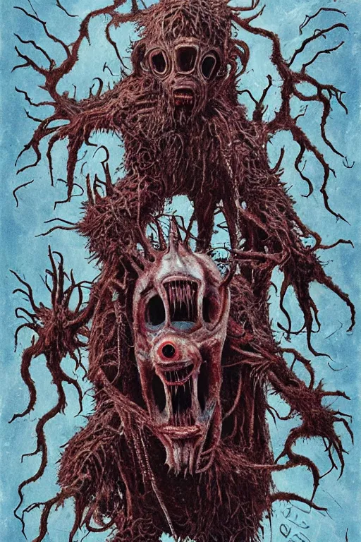 Prompt: a photorealistic horrific gorey moody atmospheric horror painted movie poster for The Thing 2 in the style of john carpenter and wayne barlowe