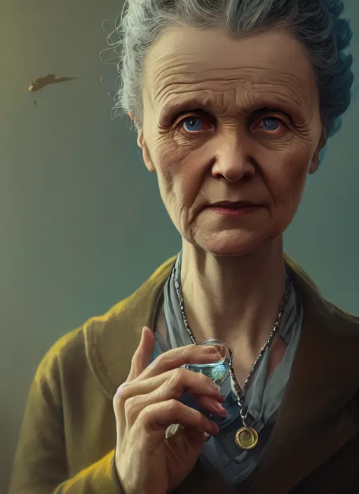 Image similar to highly detailed portrait of marie curie in gta v, stephen bliss, unreal engine, fantasy art by greg rutkowski, loish, rhads, ferdinand knab, makoto shinkai and lois van baarle, ilya kuvshinov, rossdraws, tom bagshaw, global illumination, radiant light, detailed and intricate environment