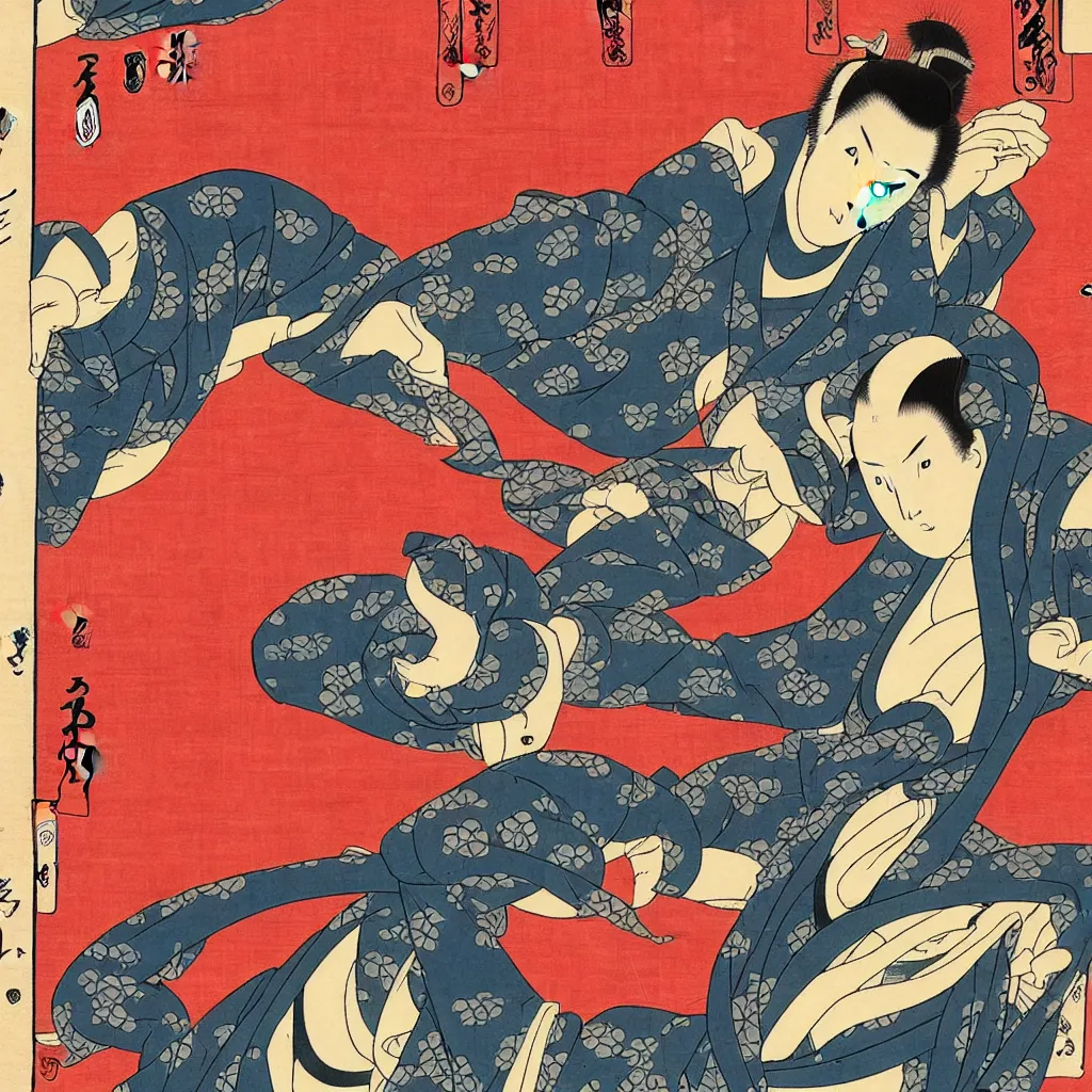 Image similar to ukiyo - e cyberpunk