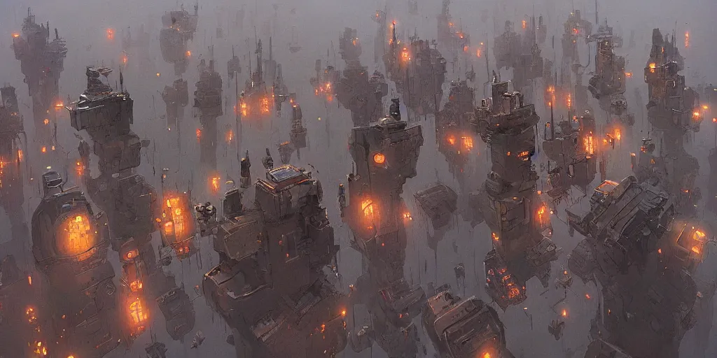 Image similar to floating city by ian mcque