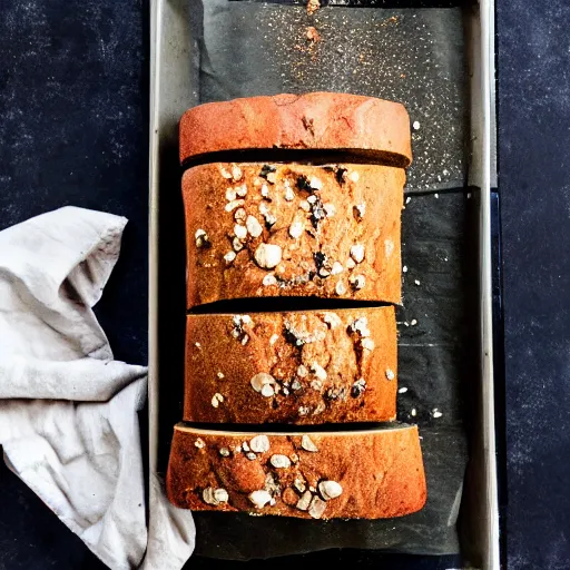 Prompt: most delicious protein bread, food photography