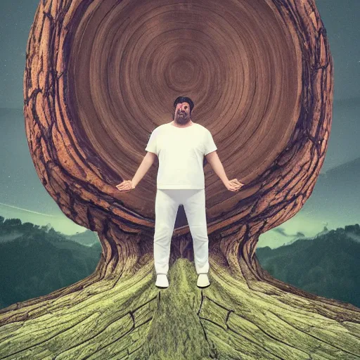 Prompt: president of chile gabriel boric meditating on top of a big tree, symmetrical!!, depth of field, cinematic, filmic, vsco, concept art, artstation, digital painting, elegant, model, gorgeous, vouge, kodak, vray, cinema 4 d, octane render, ambient occlusion, lumen - n 5