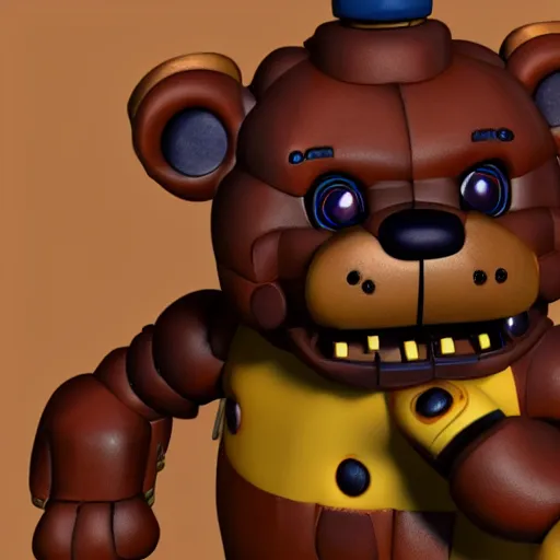 Image similar to freddy fazbear, detailed, 4k, artstation