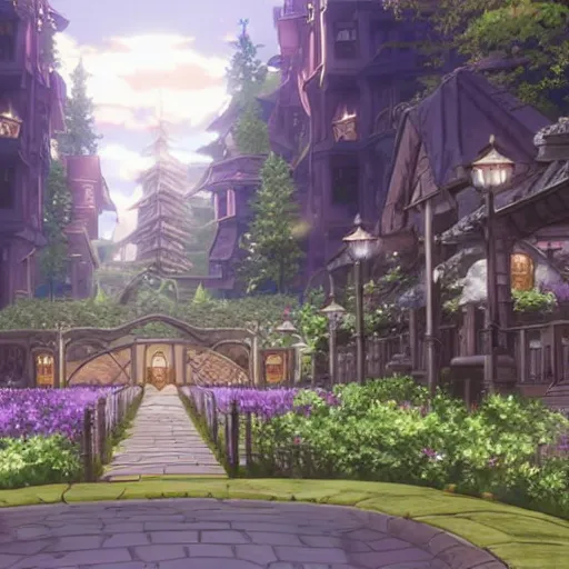 Image similar to a still of silvermoon city, in violet evergarden ( 2 0 1 8 )