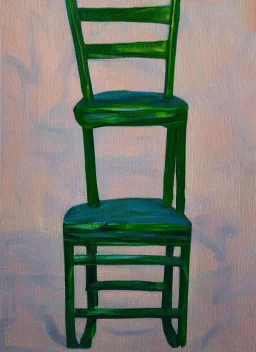 Prompt: chair, drip painting style, oil paint, depth