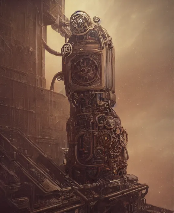 Prompt: a portrait of a steampunk mechanical elon musk, by hr giger and beksinski and stephan martiniere, 4 k resolution, detailed, 3 d render, unreal engine, octane render, trending on artstation