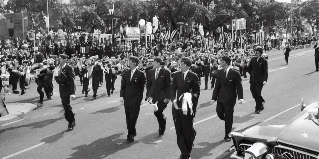 Image similar to john f kennedy parade recreated in fortnite