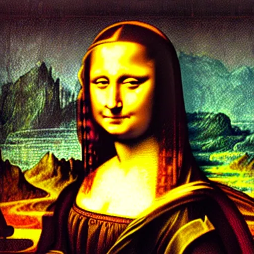 Image similar to Sephiroth as the Mona Lisa. Art by Leonardo da Vinci. Extremely detailed. Award winning. 4K.