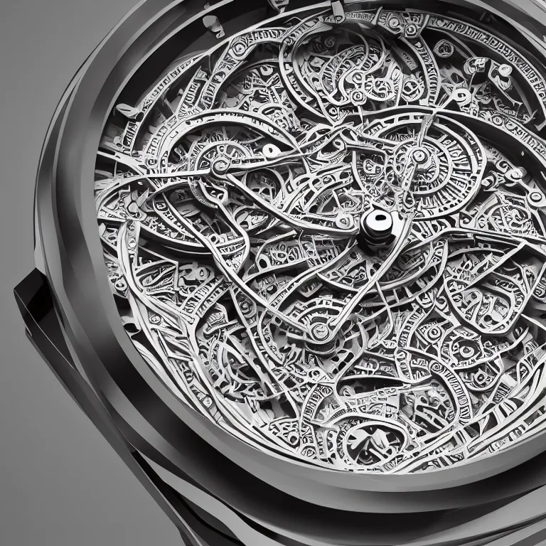 Watch dial design, perfect symmetry, perfect | Stable Diffusion