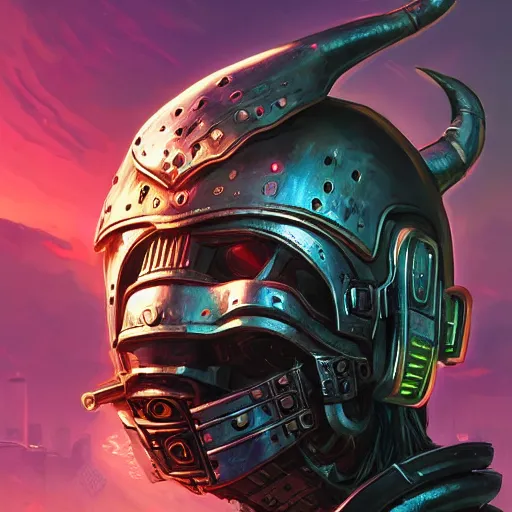 Image similar to cyberpunk viking helmet mask warrior goddess robot ninja fantasy, art gta 5 cover, official fanart behance hd artstation by jesper ejsing, by rhads, makoto shinkai and lois van baarle, ilya kuvshinov, ossdraws