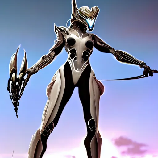 Image similar to beautiful and stunning giant female warframe, doing an elegant pose, looming over ant pov, about to step on and pov, slick elegant design, sharp claws, detailed shot, feet and hands, highly detailed art, epic cinematic shot, realistic, professional digital art, high end digital art, DeviantArt, artstation, Furaffinity, 8k HD render, epic lighting, depth of field