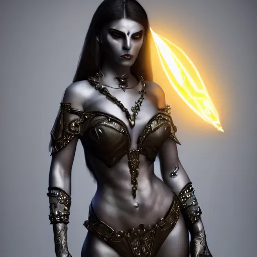 Image similar to professional portrait photography, evil godess, unreal engine 5, character concept, by anne stokes