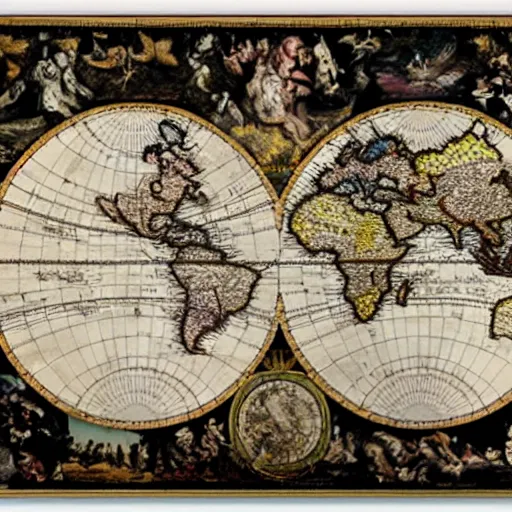 Image similar to a map of the world