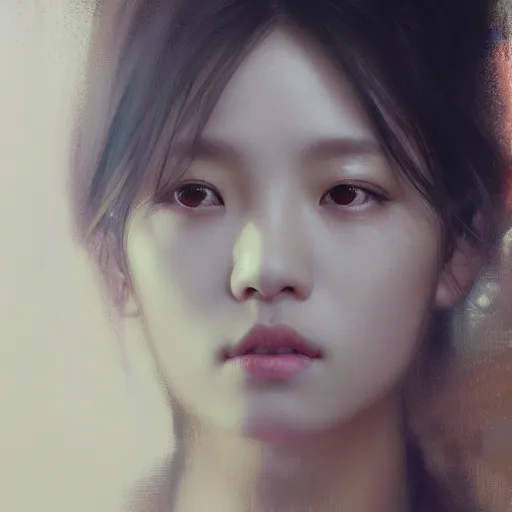 Image similar to jisoo of blackpink, hyperrealistic portrait, bladerunner street, art of elysium by jeremy mann and alphonse mucha, fantasy art, photo realistic, dynamic lighting, artstation, poster, volumetric lighting, very detailed face, 8 k, award winning