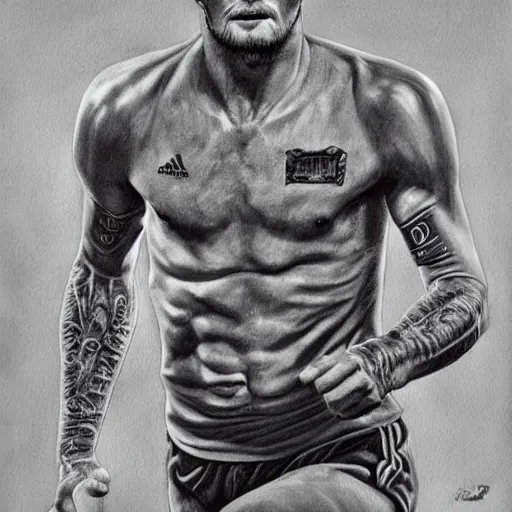 Image similar to beautiful lifelike painting of david beckham human horse centaur soccer star, majestic cinematic, hyperreal detailed facial features and uv lighting, art by ed roth and basil wolverton