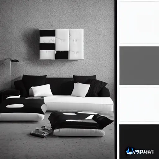 Image similar to box design modern black and white color scheme, zeff style