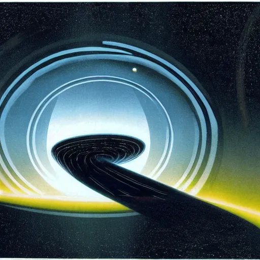 Image similar to A beautiful computer art of a black hole consuming a star. in Ancient Egypt by Syd Mead blocks