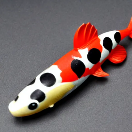 Prompt: a photo of a Japanese koi toy