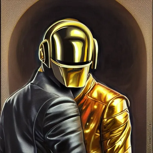 Image similar to Daft Punk as D&D characters, portrait art by Donato Giancola and James Gurney, digital art, trending on artstation