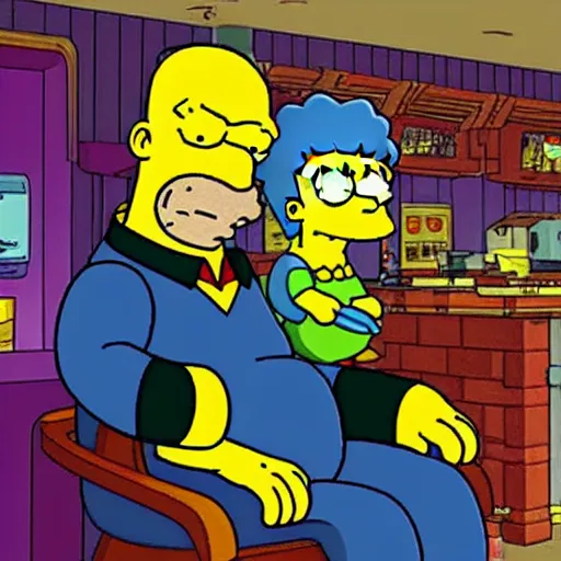 Image similar to Captain Picard on The Simpsons