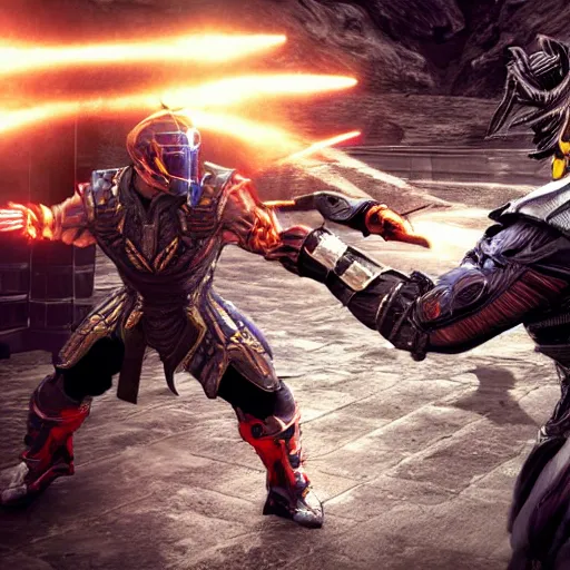 Prompt: Elon Musk fighting Raiden in Mortal Kombat, highly detailed, high quality, HD, 4k, 8k, Canon 300mm, professional photographer, 40mp, lifelike, top-rated, award winning, realistic, sharp, no blur, edited, corrected, trending