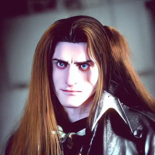 Image similar to a photo of alucard ( sotn ) as a real person, 3 5 mm photography