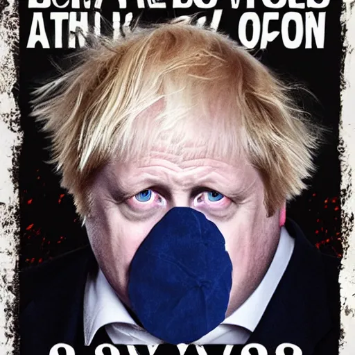 Image similar to boris johnson horror film, scary