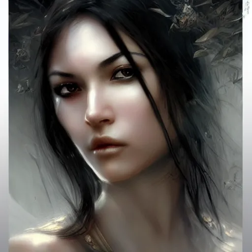 Prompt: beautiful women with oriental faces, character portrait, sharp, digital matte painting, art by luis royo, greg rutkowski, trending on artstation