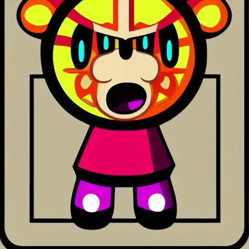 Prompt: Kirby in the style of Y2K vector graphics, sharp, clean, 4K 8K HD