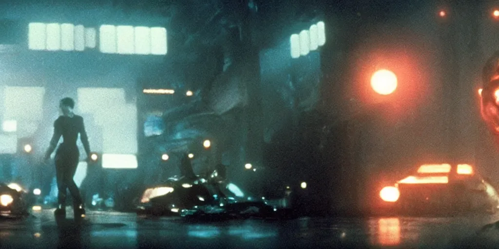 Image similar to i watched c - beams glitter in the dark near the tannhauser gate, blade runner, ridley scott, cyberpunk